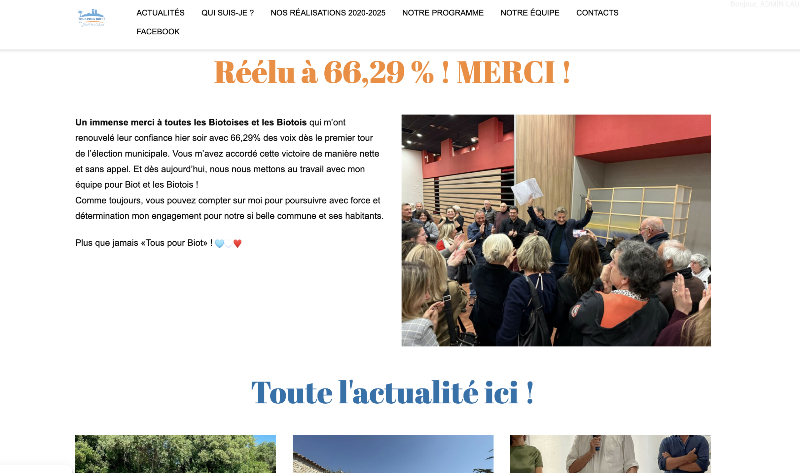 Aperçu du site de campagne de Jean-Pierre Dermit